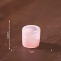 Miniature pink translucent cup accessory for dollhouse DIY decor, 1cm x 0.9cm size - 15# Wine Cup Pink