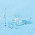 Miniatur Blaue Muschel aus Harz mit Perle für Mikro-Landschaften, Abmessung 2 cm - 2x2x2cm