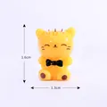 Cute miniature yellow cat resin figurine with measurements 1.6cm x 1.3cm for DIY decor - Yellow Cat / Yellow
