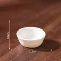 Miniature white ceramic bowl for dollhouse DIY decoration, size 2.2cm by 0.8cm detail - 0.8x2.2cm