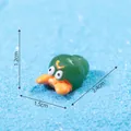 Miniatur Harz Meerestier Figur für Mikrolandschaften, grün und orangefarbener Einsiedlerkrebs - 1.2x2.3x2.4cm