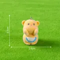 Süße kleine gelbe beflockte Bärenfigur für DIY-Zubehör, Größe 3,5 cm x 2,6 cm - Gelber Bär (9#) / 3.5x2.6x2.6cm