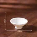 Retro miniature white ceramic bowl for dollhouse DIY decoration, 2.3cm x 0.9cm size - 0.9x2.3cm