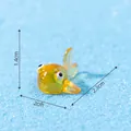 Niedliche Miniatur-Goldfischfigur aus Harz für Mikrolandschaften Deko 1,4x2,3x2cm - 1.4x2x2.3cm