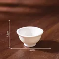 Miniature white ceramic bowl for dollhouses, 2.2cm width and 1.2cm height - 1.2x2.2cm