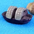 Ornamento in miniatura per barca Wupeng per la decorazione di micro paesaggi fai-da-te - Viola