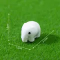 Statuina di elefante bianco in miniatura per micro paesaggi DIY, 2,1x1,5x1,6 cm - Elefante / 2.1x1.5x1.6cm / Bianco