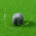 Graziosa statuetta di elefante grigio in miniatura per micro-paesaggi e decorazioni DIY - Elefante / 2.1x1.5x1.6cm / Grigio