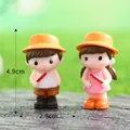 Tanghulu couple miniature figurines for micro landscape DIY and cake decoration - Candied Haws Couple (C0818) / 4.9cm x 2.8cm / Pink and White Pair