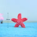 Figurine d'étoile de mer miniature en résine rose pour micro-paysages d'aquarium, 2,8 cm. - Petit (2.8cm) / Rouge