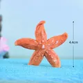 Petite étoile de mer orange en résine pour décoration de micro-paysage et aquarium, 4,4 cm - Large (4.4cm) / Orange