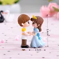 Adorable miniature prince and princess cartoon figurines for creative gift decoration - Blue Style / Blue