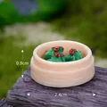 Miniatuur hars shumai-dumpling in 2,4 cm stoommandje voor microlandschap decoratie - Smaragd Shaomai Stijl (C0098) / 1 Stuk (2.4x0.9cm) / Nr. 5 Zongzi