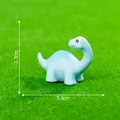 Piccola statuetta di dinosauro blu per decorazione micro-paesaggio con dimensioni - Brachiosauro (C0139) / 5.3x3.7cm / Dinosauro Blu Collo Lungo