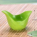 Miniature green leaf-shaped resin ornament for Dragon Boat Festival micro landscape - Zongzi Leaves / Zongzi Collection