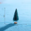 Árbol de Navidad miniatura de agujas de pino con nieve, altura 9 cm - 9cm / Azul