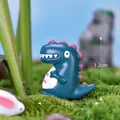 Miniature blue resin dinosaur figurine for succulent micro landscapes, 3.2cm size - Blue