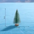 Árbol de Navidad miniatura nevado de 9 cm con base de madera para micro paisajes - 9cm / Verde claro
