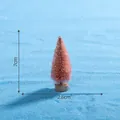 Mini árbol de Navidad rosa nevado de 7cm para decoración de micro paisajes DIY decor - 7cm / Rosa