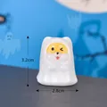 Miniature Halloween resin ghost dog figurine with dimensions of 3.2cm by 2.8cm for decor - Ghost