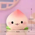 Cute peach resin figurine with smiling face, dimensions 4x3.4cm - Peach Style 7