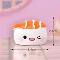 Miniature resin sushi figurine with cute winking face and dimensions - Sushi Style 8