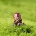Realistic miniature resin acorn micro landscape ornament measuring 1cm x 1cm in size - Small Pinecone (No. 8)