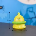 Cute miniature yellow UFO ghost figurine for Halloween micro landscape succulent decor - Alien Ghost