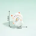 Cute resin polar bear figurine holding a fish, 3.2cm tall miniature decor - No. 3 Lying Bear with Fish
