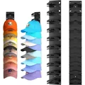 Black wall-mounted hat organizer rack for baseball caps with multi-tier storage - 1 Piece / Black