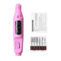 Pink portable electric nail drill machine with bits and USB power cable for manicure - USB (Bagged) / Pink
