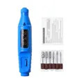 Set trapano elettrico per unghie USB blu portatile con punte e manuale incluso. - USB (In Sacchetto) / Blu