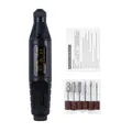 Fresa per unghie elettrica USB portatile con set di 6 punte e nastri abrasivi - USB (In Sacchetto) / Nero
