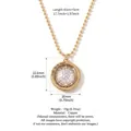 Collier avec pendentif à texture de basket-ball rétro doré et chaîne à billes en cuivre - Or