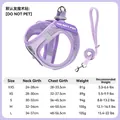 Adjustable purple reflective breathable dog harness and leash set including size chart - XS / 4th Gen Upgrade Purple
