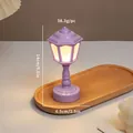 Purple vintage mini street lamp night light with 14cm height and 6.5cm width specs - S02 Street Light Style Lamp / Purple