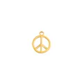 Minimalist golden titanium steel hollow peace sign pendant for DIY jewelry making - Gold