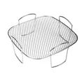 Durable square stainless steel air fryer rack with mesh design for kitchen roasting - French Fry Rack
