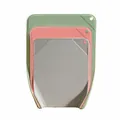 Set of 3 PP plastic cutting boards with pour-friendly tapered design in pastel colors. - Rectangle / Three-Piece Set