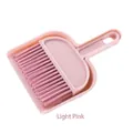 Minijuego de escoba y recogedor compacto en rosa claro para limpiar el escritorio - Rosa
