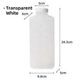 Transparent 2-in-1 ice cube maker bottle mold with heart shapes and size dimensions - White