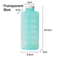 Transparent blue 2-in-1 ice cube maker and water bottle with heart pattern. - Blue