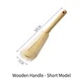 L-shaped cup cleaning brush with natural wooden handle and 30cm total length for bottles - Wooden Handle Short Style (30cm)