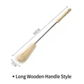 Long handle cup brush with wooden handle for deep cleaning of bottles and vases - Wooden Handle Extra Long Style (50cm)
