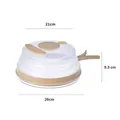 Couvercle pliable pour micro-ondes avec dimensions de 21 cm haut et 26 cm bas - Style d'Assaisonnement Avec Plateau / 26x9.5cm
