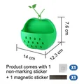 Organizzatore da parete a forma di mela verde con adesivo e magnete - Tipo Magnetico + Adesivo / 1 Pezzo / Verde