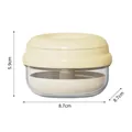 Portable yellow dental retainer storage case with dimensions 8.7cm x 5.9cm for cleaning. - Yellow