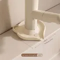 Creamy white cat-shaped silicone faucet drip mat and sink splash guard for bathroom - 11*11cm / Off White