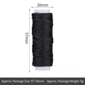 Professional black flat waxed thread spool 150D for leather sewing and DIY crafts - 12m / Black