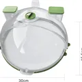Transparante magnetrondeksel met verstelbare ventilatie en 30 cm diameter - Geïntegreerd Handvat / 30cm Type met Waterreservoir / Transparant (Groene Accessoires)